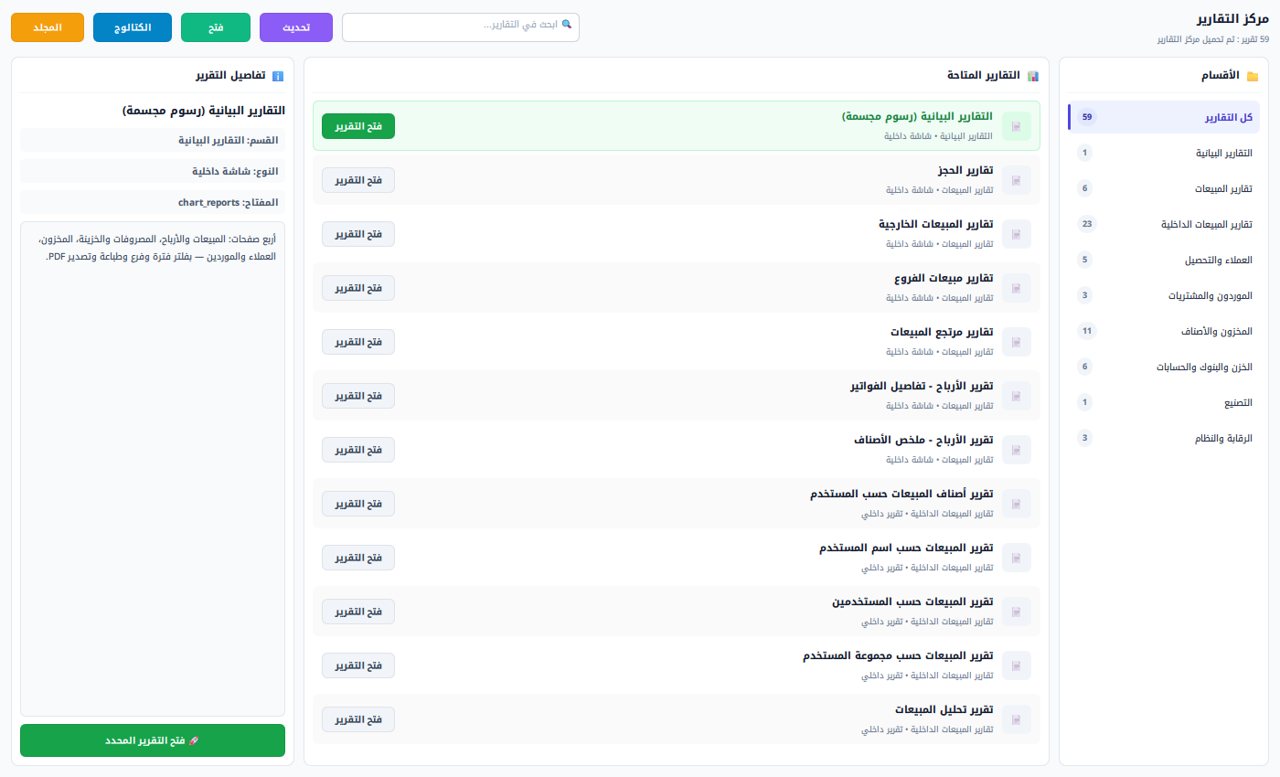 سوفت ERP - مركز التقارير